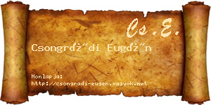 Csongrádi Eugén névjegykártya